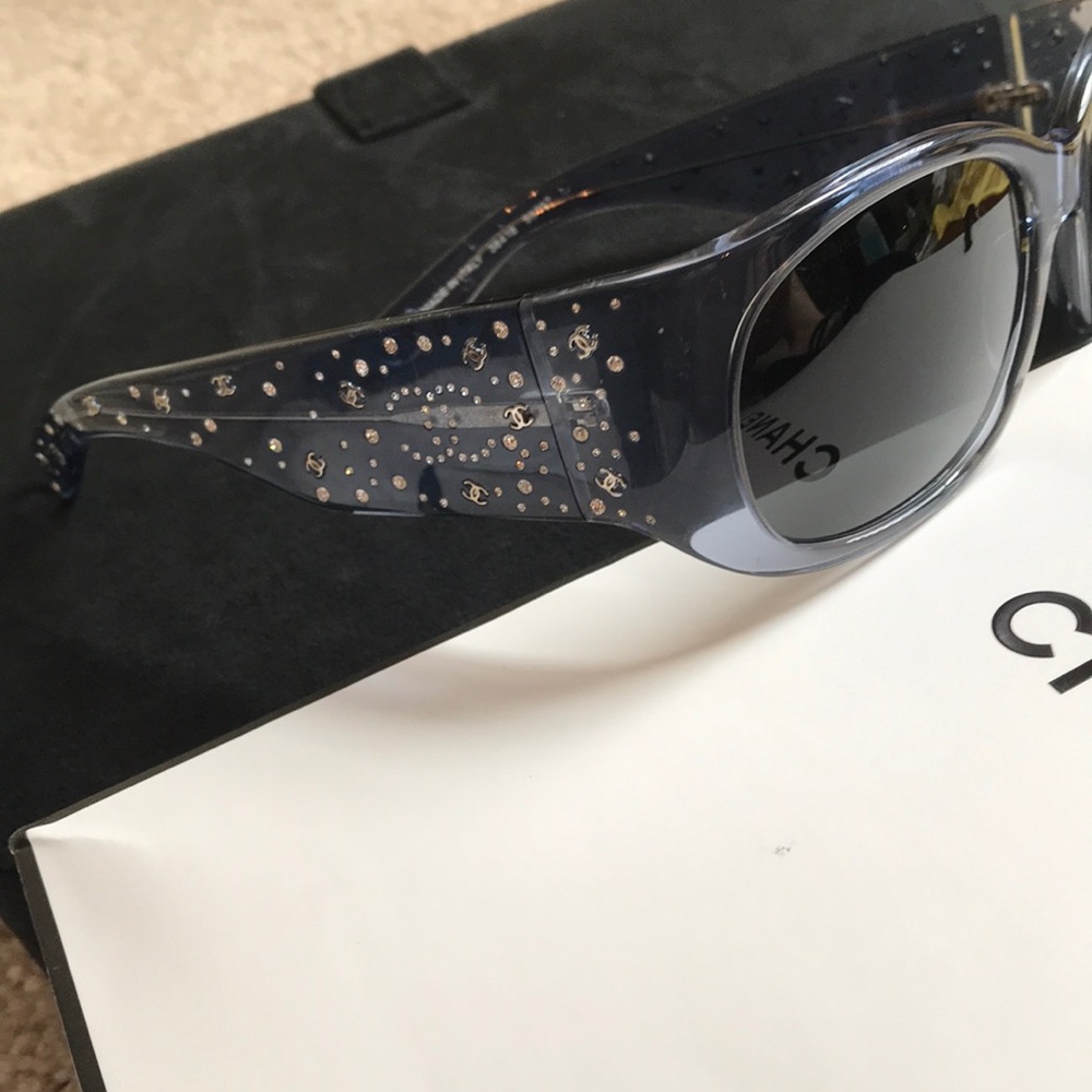 Authentic CHANEL sunglasses w/ crystals and CC